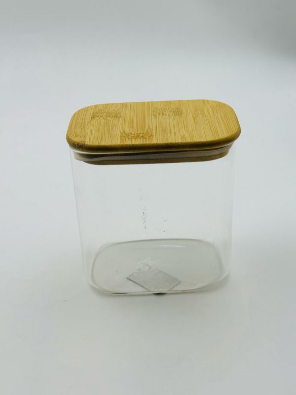 Glass Storage Jar with Bamboo Lid (Medium)