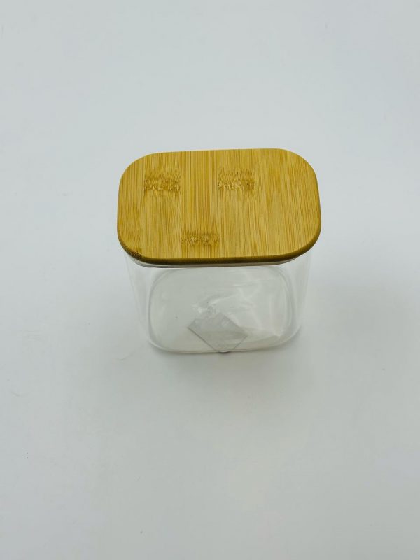 Glass Storage Jar with Bamboo Lid (Medium) - Image 2