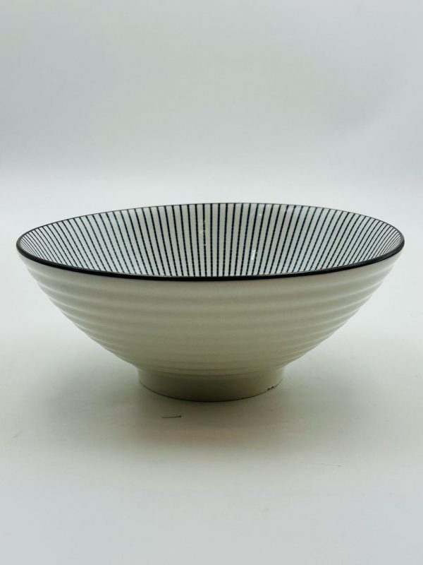 Ceramic Bowl – Radiant Blue Line Design