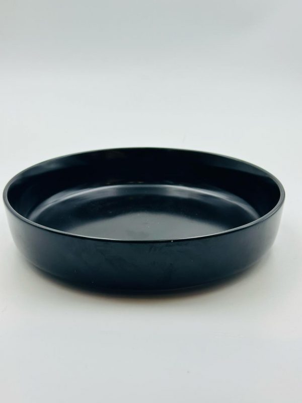 Matte Black Ceramic Serving Plate