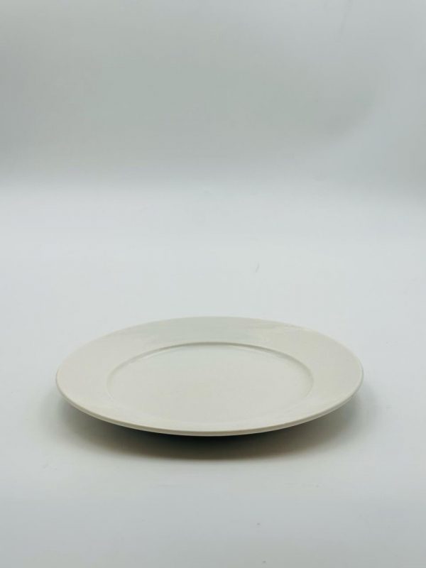 Classic White Ceramic Dinner Plate (Small)