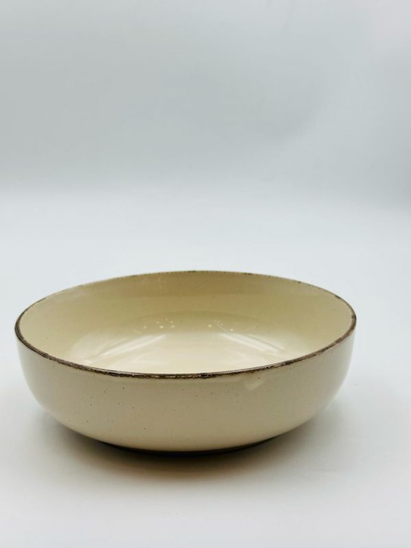Rustic Cream Ceramic Bowl