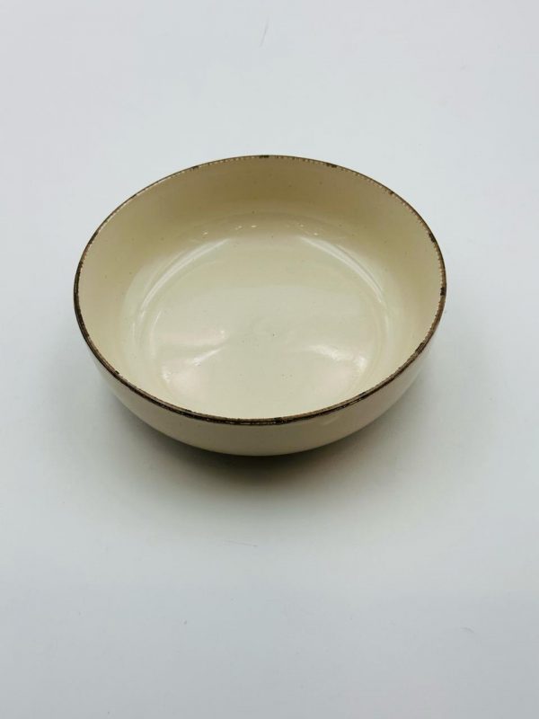 Rustic Cream Ceramic Bowl - Image 2