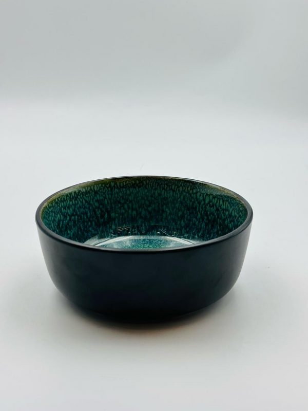 Deep Ceramic Serving Bowl – Ocean Green