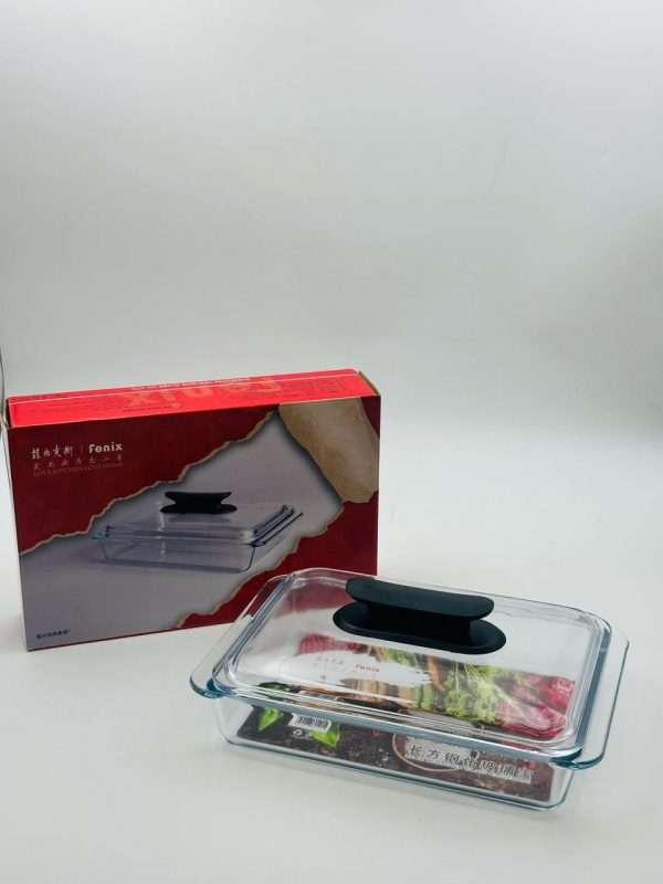 Fenix Rectangular Glass Casserole Dish with Lid