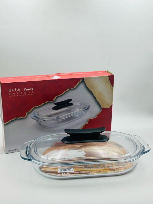 Fenix Oval Glass Casserole with Lid