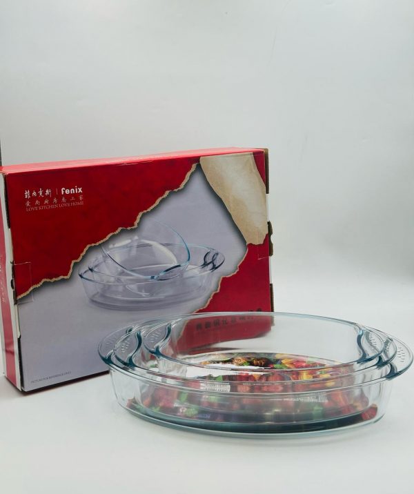3pcs Fenix Glass Baking Dish Set