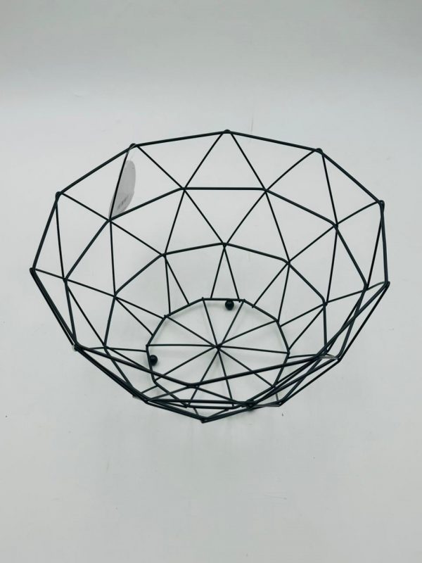 Geometric Metal Wire Fruit Basket - Image 2
