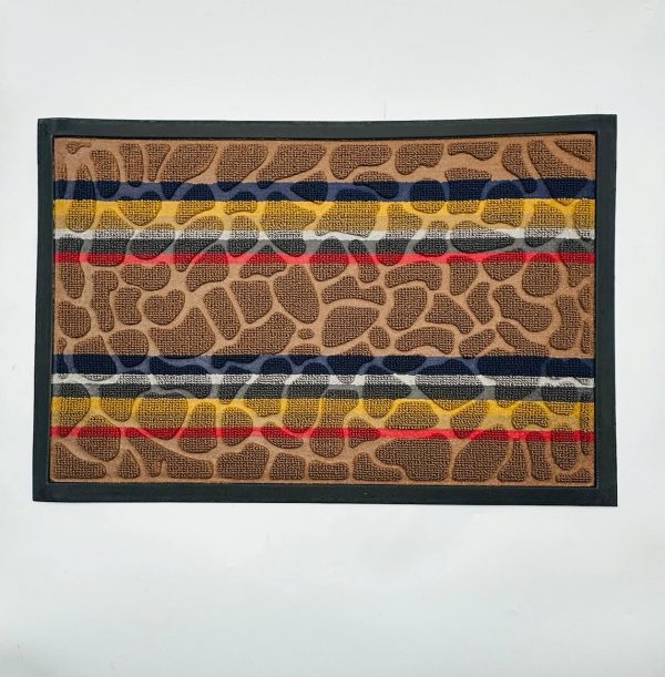 Multi-Color Striped Anti-Slip Door Mat