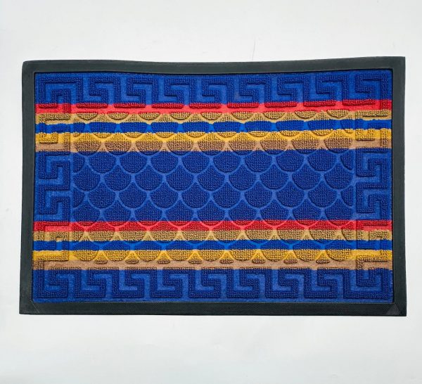 Multi-Color Striped Anti-Slip Door Mat - Image 2