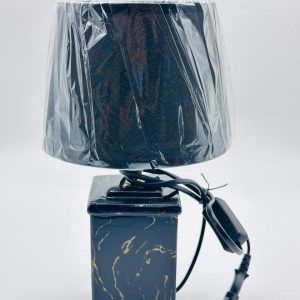 Black & Gold Marble Square Table Lamp