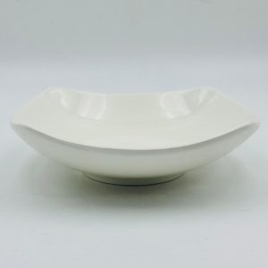 Elegant White Square Ceramic Serving Plate