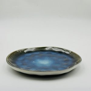 Blue Reactive Glaze Ceramic Plate