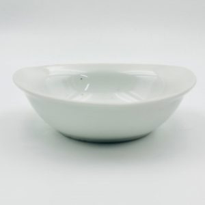 White Tri-Edge Ceramic Bowl