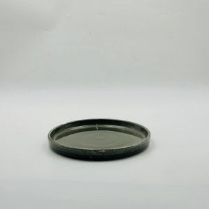 Matte Dark Stoneware Serving Plate