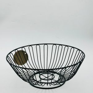 Modern Black Metal Wire Fruit Basket