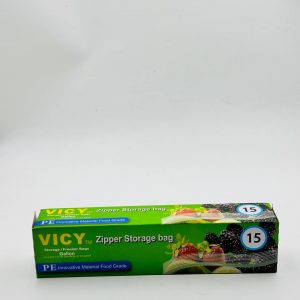 VICY Zipper Storage Bags – 15 Pieces (26.8cm x 27.9cm)