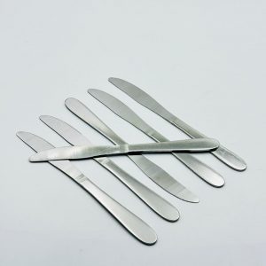 Classic Silver Stainless Steel Dinner Knives – 6 Piece Set