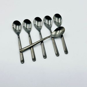 Classic Silver Stainless Steel Spoon Set – Smooth Handle(small)