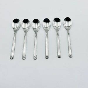 Classic Silver Stainless Steel Spoon Set – Smooth Handle(small)