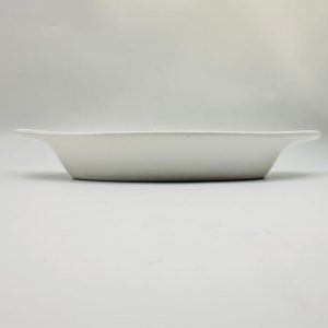 White Oval Ceramic Serving Dish with Handles