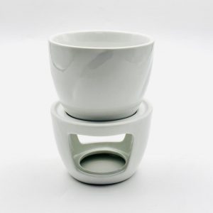 Ceramic Aroma Oil Burner & Wax Melt Burner – White