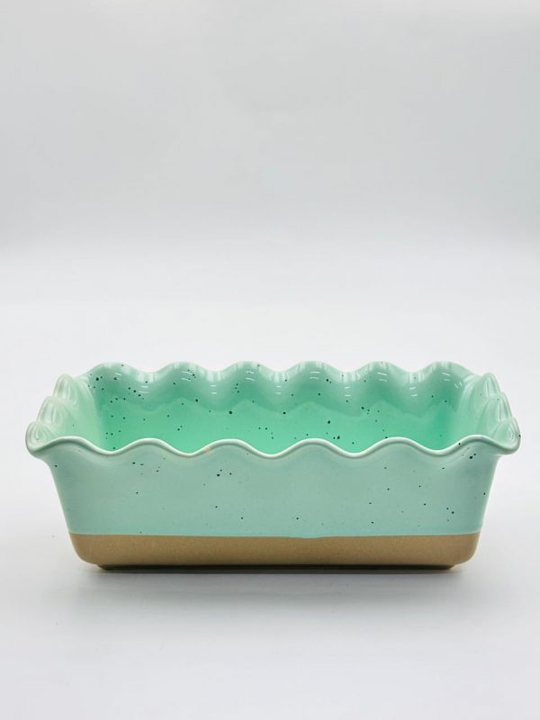 Scalloped Mint Ceramic Baking & Serving Dish – Sastho | Your One Stop ...