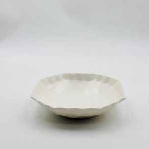 Scalloped Edge Ceramic Serving Bowl