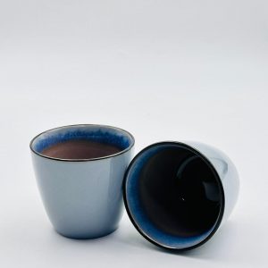 Rustic Gradient Ceramic Tumbler Cup – Blue Finish