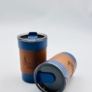 Premium Insulated Travel Coffee Cup with Grip Sleeve