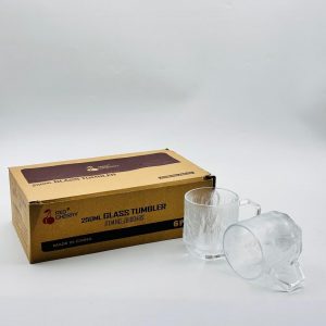 250ML Frosted Glass Mug 1PCS (Red Cherry)