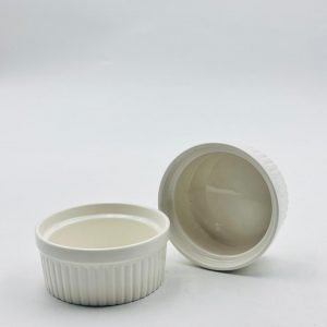 Ceramic Ramekin Bowl – Ribbed Baking & Sauce Dish 10CM