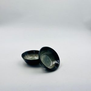 Mini Ceramic Sauce Bowl – Black Gradient 12CM