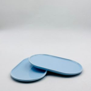 Oval Ceramic Sauce Dish – Blue (21CM X 13CM)