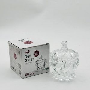 Deli Glass Sunrise Sugar Bowl with Lid