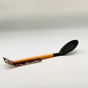 Silicone Slotted Serving Spoon with Wooden Handle